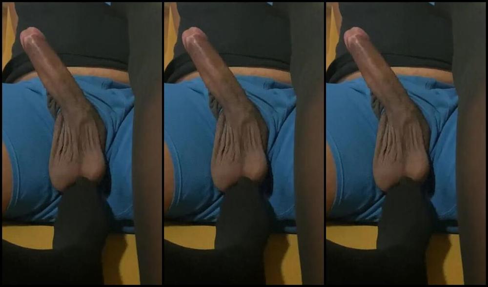 Torisoless Onlyfans My First Stocking Footjob Had So Much Fun Massaging My Cute Feet On His Balls