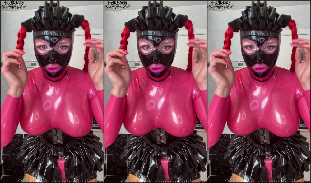 Mfetilicious Part Of The Dressing Up Process To Rubberdoll All Pink And Black I Lo