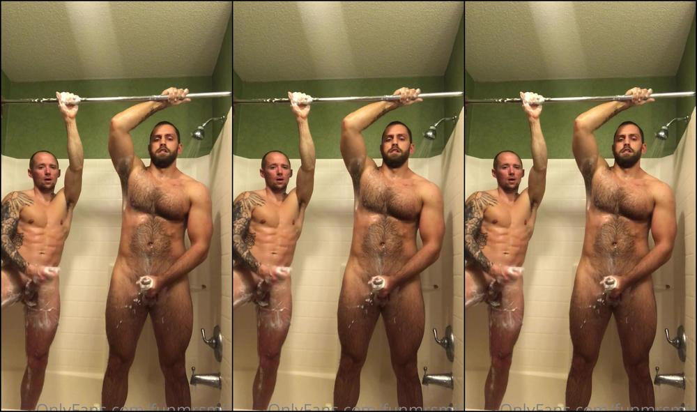 Funmrsmith Me An My Buddy Sam Jones Trying To Awkwardly Jerkoff In The Shower