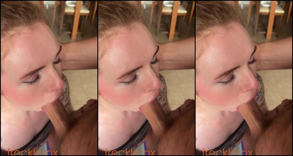 Frecklefox Sucking My Personal Trainer Till He Cums