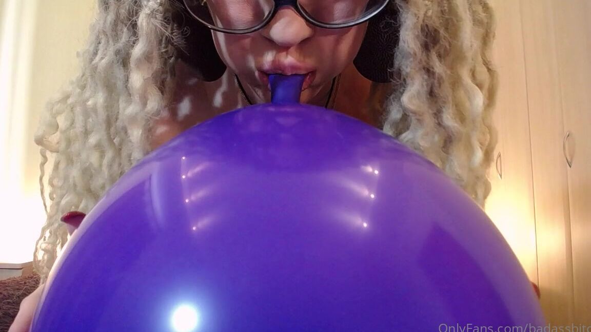 Badassbitchvip Big Violet Balloon Blow To Pop