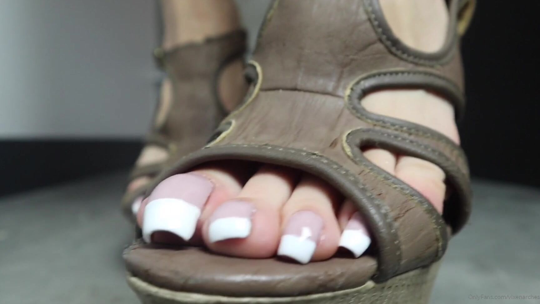 Vixenarches Modeling Different Footwear For You With My Long French Toenails