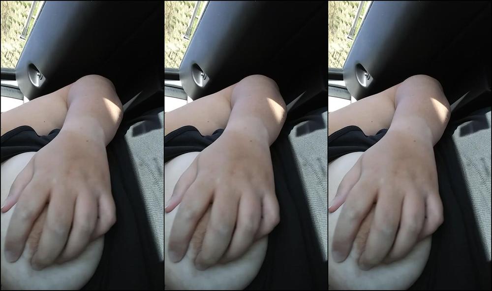 Allie Public Boob Play