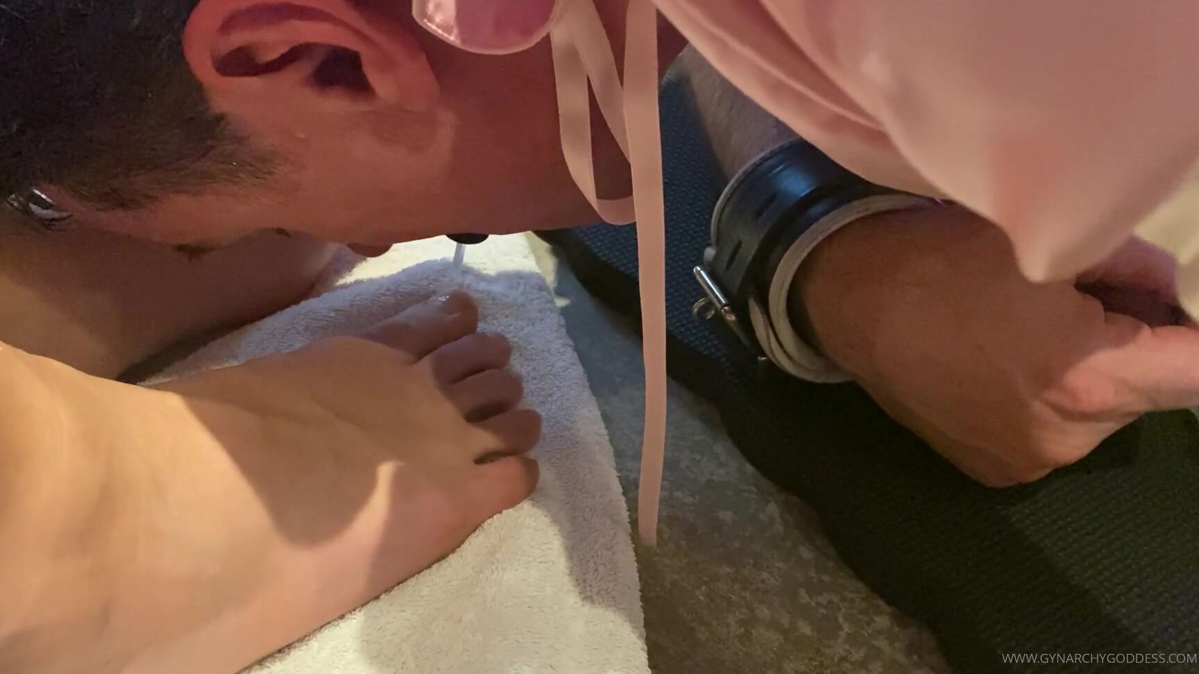 Goddess Gynarchy Painting My Toe Nails With The Brush In His Mouth