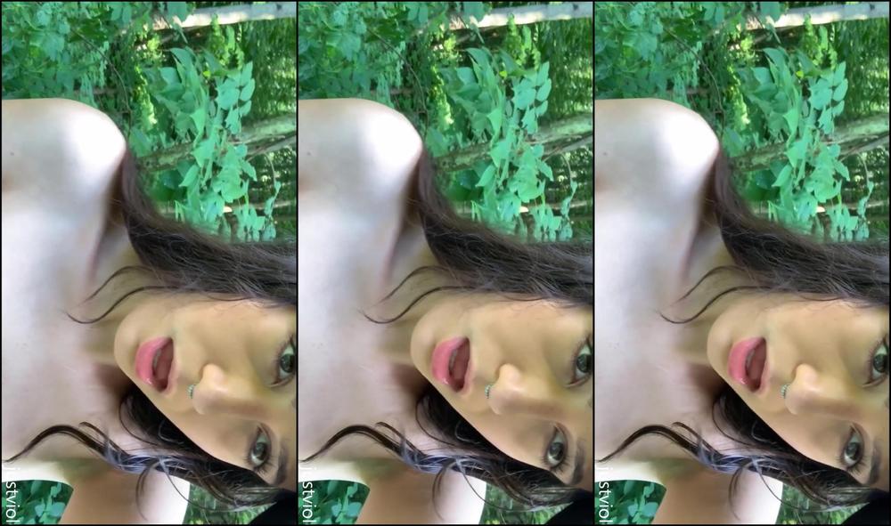 Justviolet Fingering My Pussy In The Forest