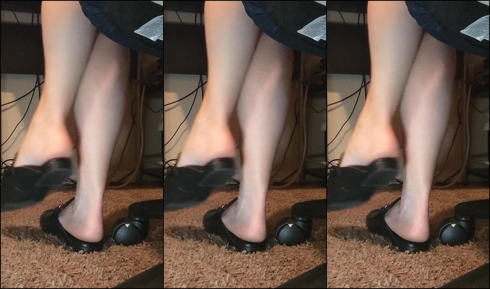 Premiumbrandy Mules Pink Toes Working At My Desk I Noticed You Watching My Feet I Dangle And Smack My M