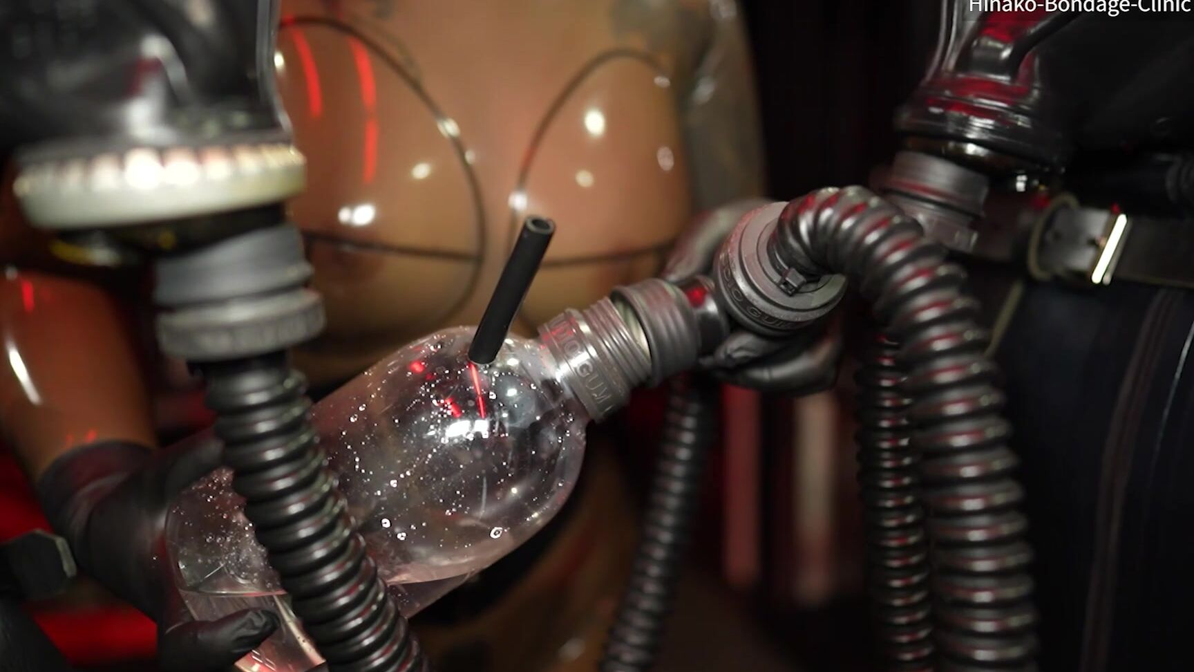 Real Double Rubber Bondage Play