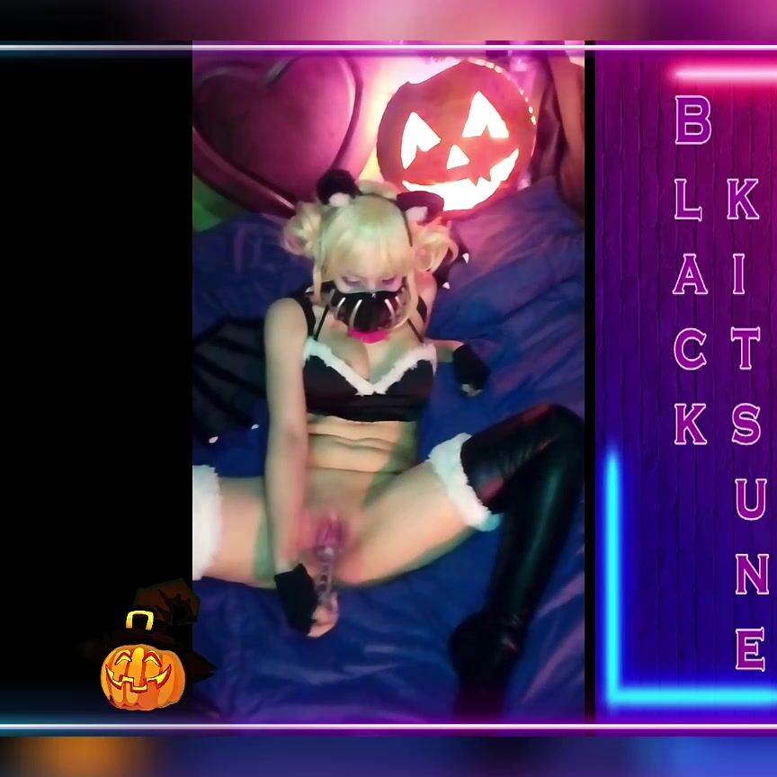 "Black Kitsune" cosplay, doggystyle, halloween, masturbation, teens18plus BokunoHero Toga Himiko Halloween Cosplay Manyvids
