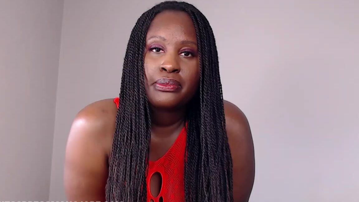 "UnfriendlyBlckHottie" ebony goddess, femdom, handcuff and shackle fetish, love addiction, masturbation encouragement Chained Up amp Stroking All Weekend Manyvids