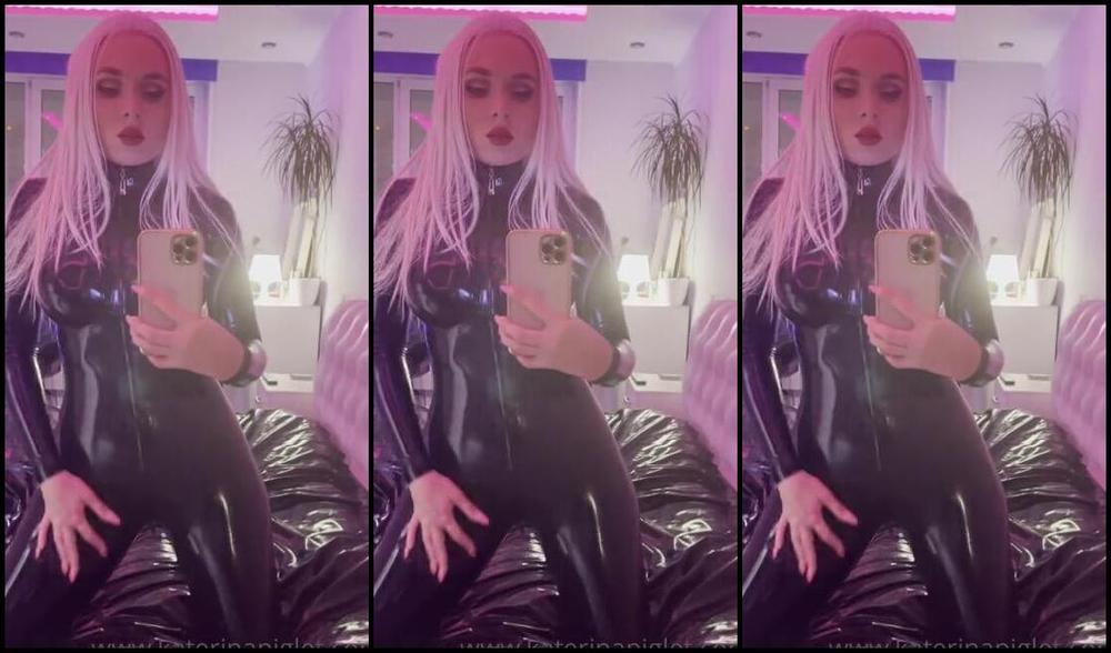 Katerina Piglet Nicknamed Katerinapiglet Femdom 01 13 2021 Onlyfans Video Recent Video In Black Catsuit
