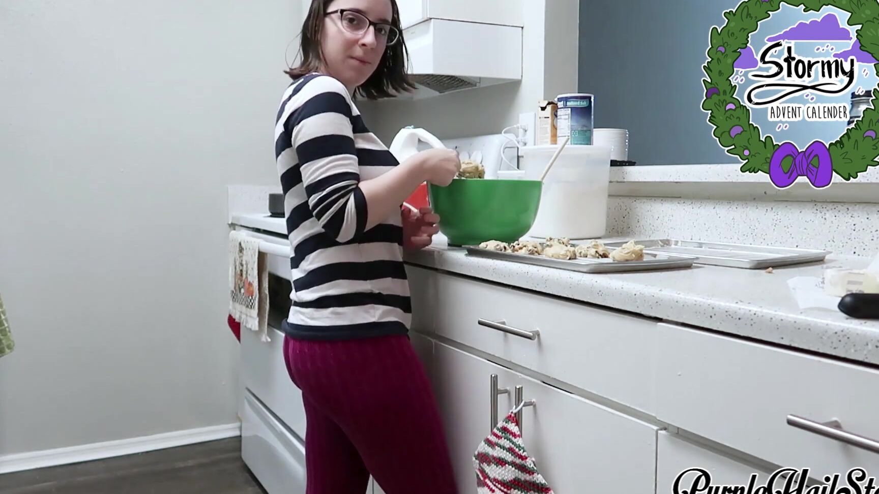 Big Tits, Christmas, Cooking, Curvy, Food purplehailstorm a5 baking cookies for care packages ManyVids