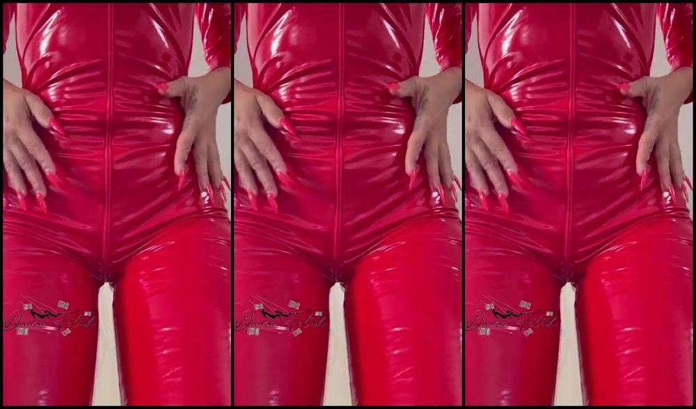 Diana Fetish Nicknamed Dianafetish Onlyfans Red Shinny Pvc Hugging My Perfect Body And Those Sounds When I Squish It Between