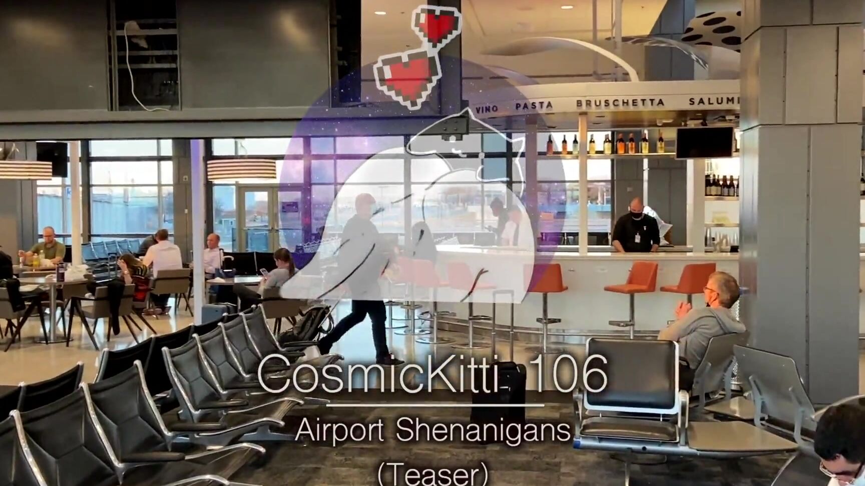 CosmicKitti TITS IN AIRPORT Can see boobs on girl waiting for her flight in small shirt Pornhub