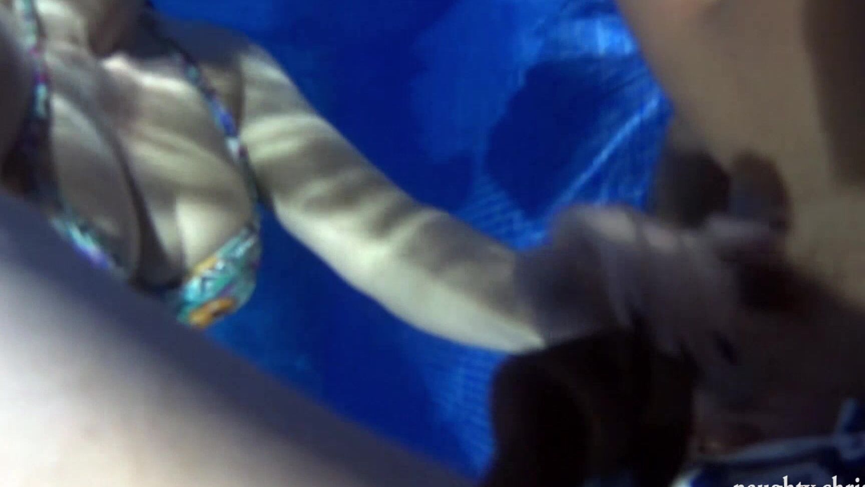 Naughty Christine Underwater Hand Job