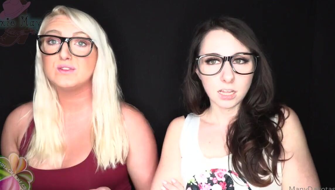 Dakota Charms Nicknamed Dakotacharms Onlyfans With Dixie May And Dakota Charms Your Dick Is So Small That Our Eyeglasses Cant Help See That Tiny