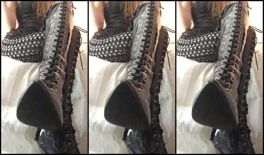 Goddess Anna Nicknamed Goddessanna Onlyfans Over 1 Minute Of Pvc Boot Worship You Lucky Boot Licking Fucks I