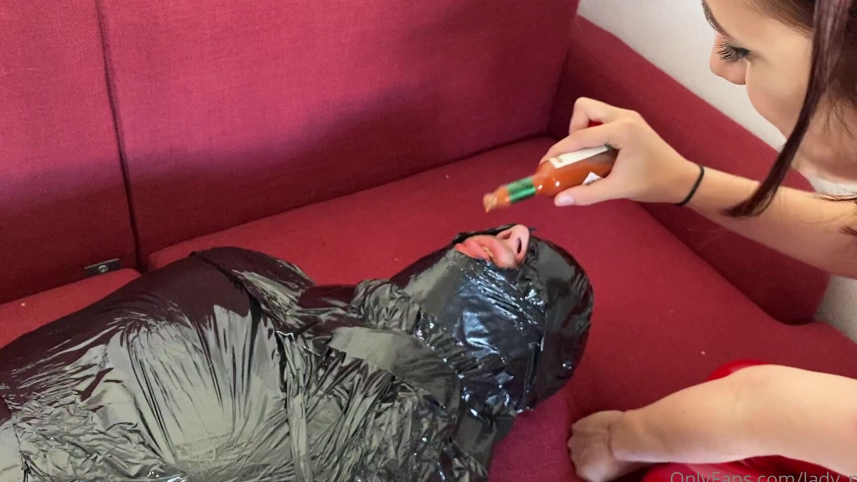 Lady Perse Feeding Liquid Pain To My Slave To Make Him Cry To My