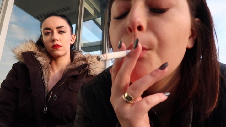 Smoking, Human Ashtray, Girl Girl alannavcams two girls smoking together ManyVids