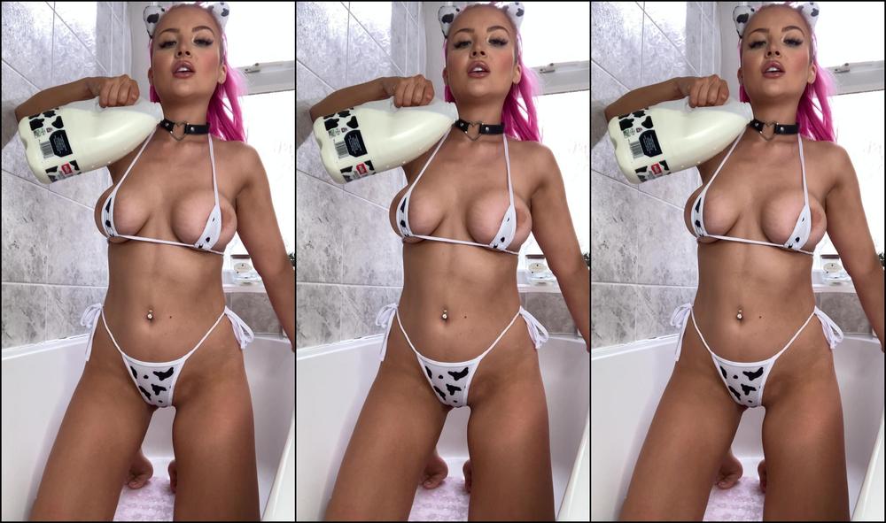 CutieDaisyMay093 Sploshing with milk manyvids