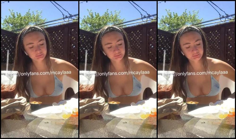 Cayla Bri Nicknamed Caylabri 08 17 2020 Onlyfans Video Chatting With U Taco Bell Mukbang On My Deck In My Bikini Reminder Monday Is The