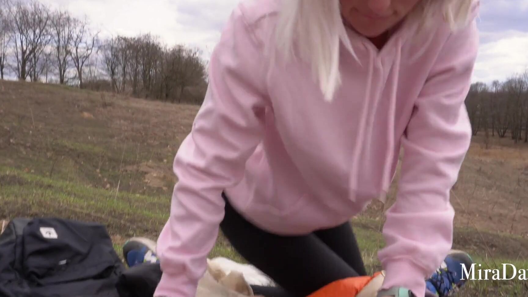 Mira David Our bike ride turned into a sweet blowjob with cum in mouth - MiraDavid Pornhub