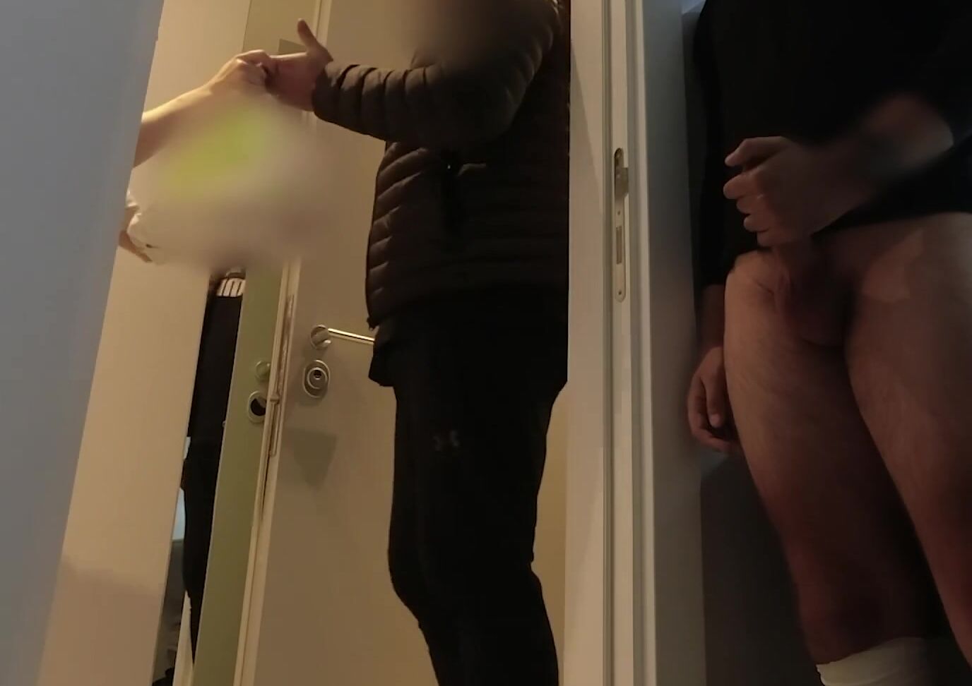 Hotwife Sucked The Delivery Guy A While Husband Is Watching Cuckold S Fantasy