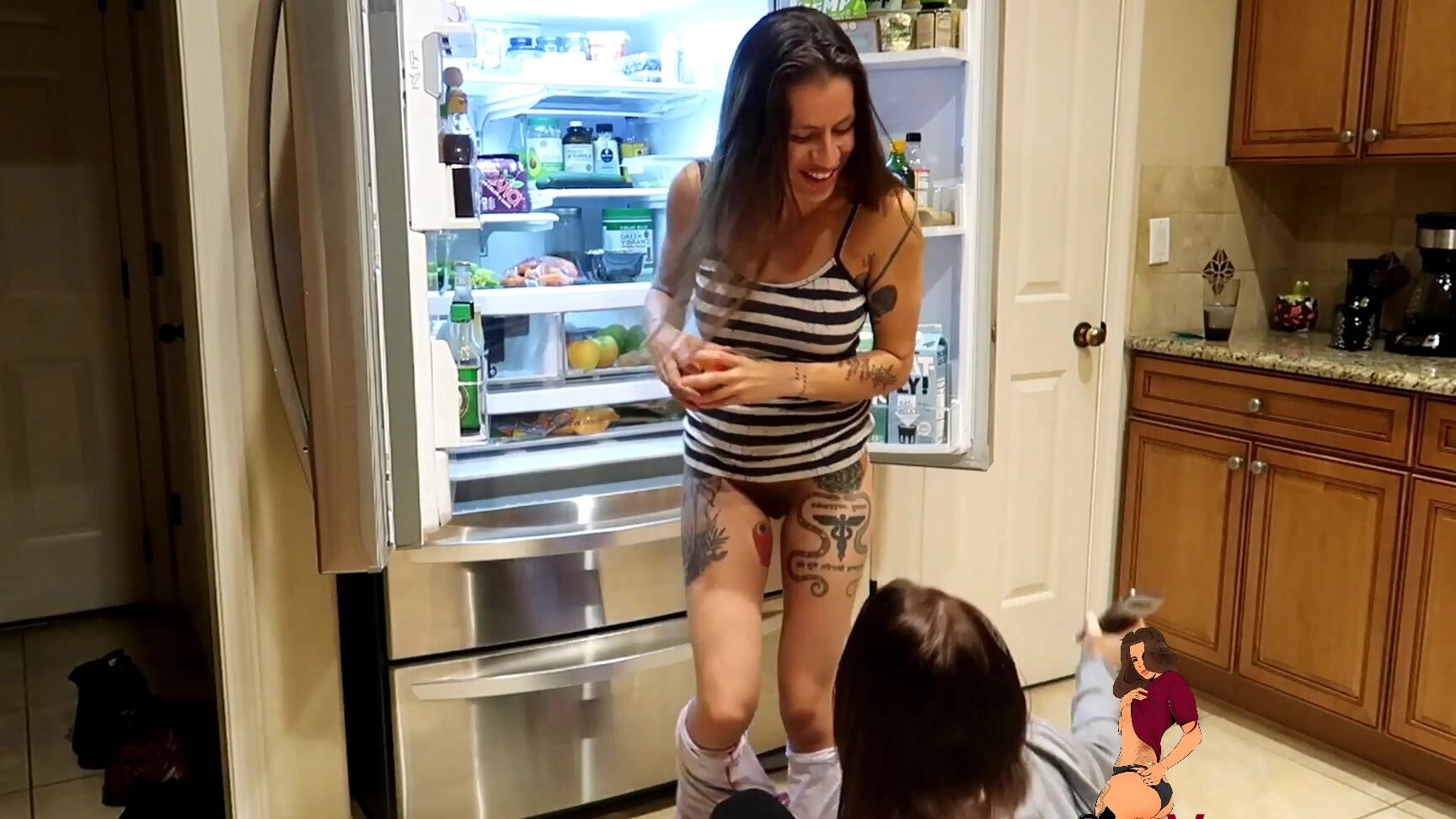 Brunette,Embarrassment,Girl Girl,Wedgies,Yoga Pants ciren verde roomie prank wars pt 1 ManyVids