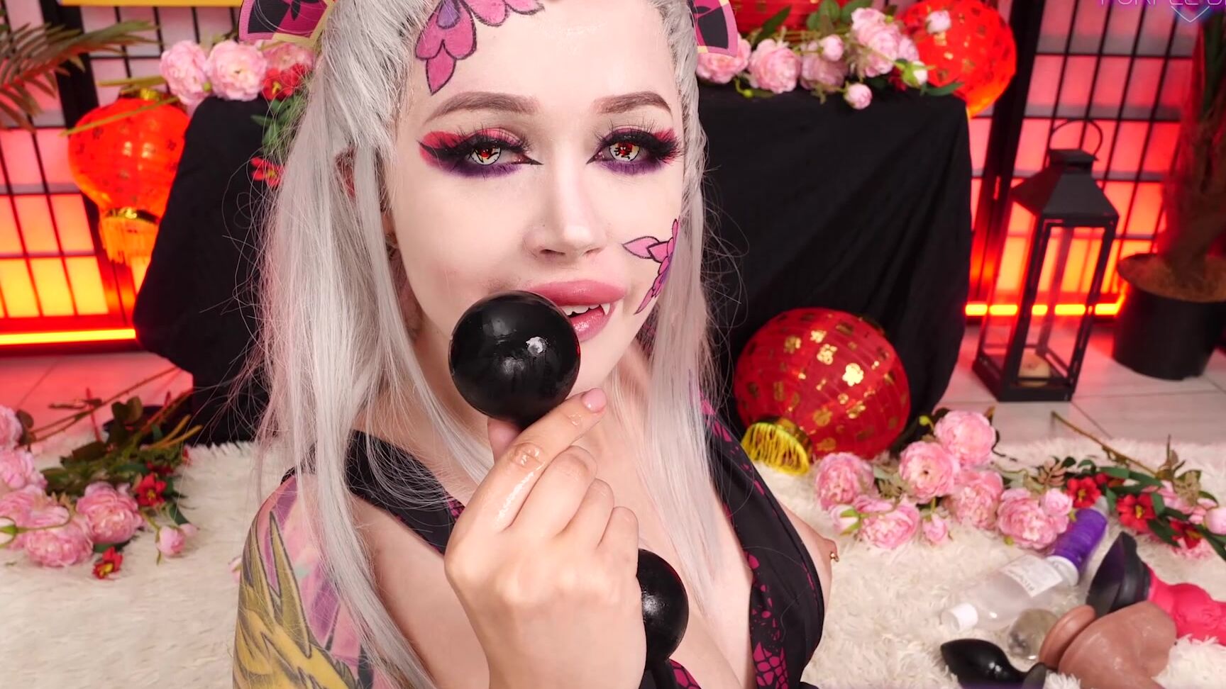 Cowgirl, Costumes, Blowjob, Big Tits, Doggystyle, All Sex, Hardcore, Big Ass, Sex Toys, Amateur Purple Bitch - Daki Tries Giant Anal Beads SiteRip