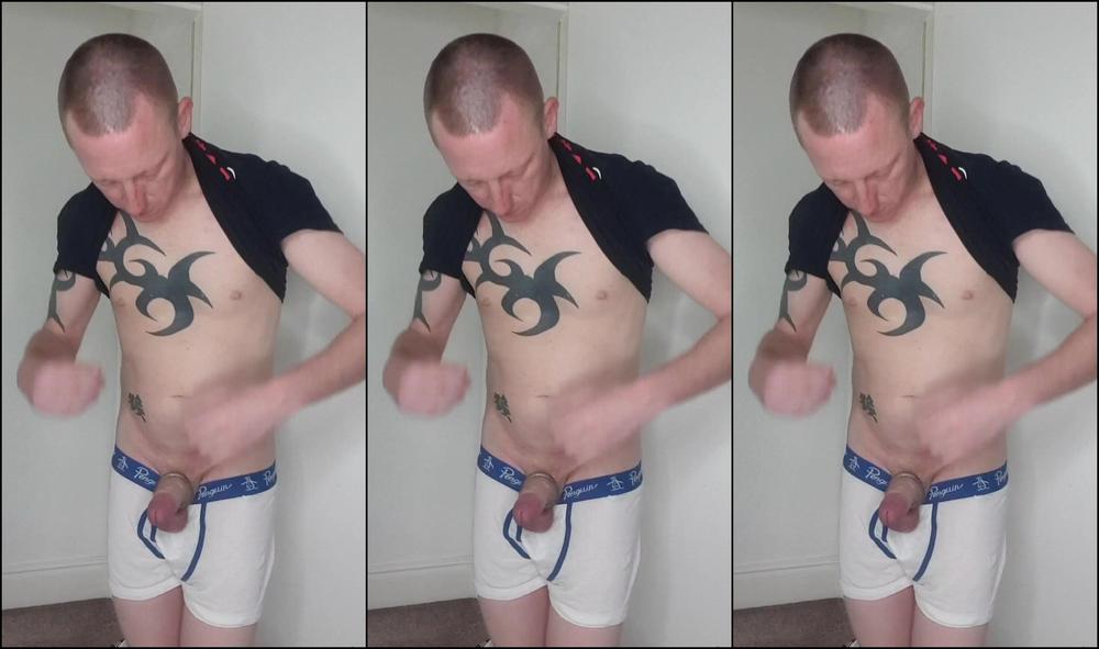 Tomtompics Stripping And Getting Horny Putting On The Cockring And Stroking My Hard Ginger Dick