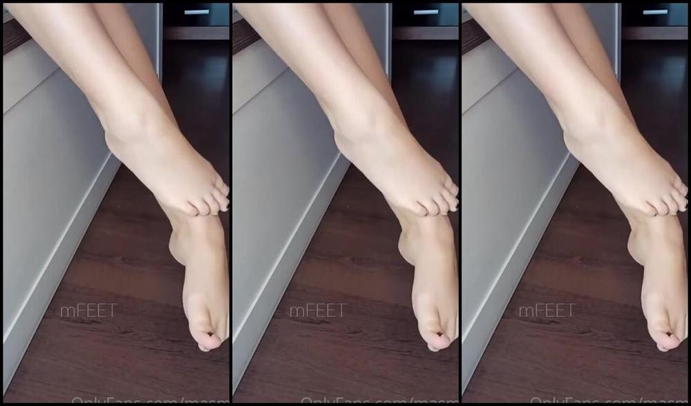 Masmr Onlyfans Number 49 On Youtube Feet Rubbing With Black Nails