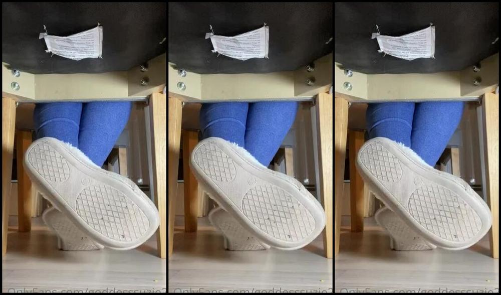 Goddesssuzie26 Onlyfans Slipper Play Under The Table While I Am Happily Shopping With Your Money