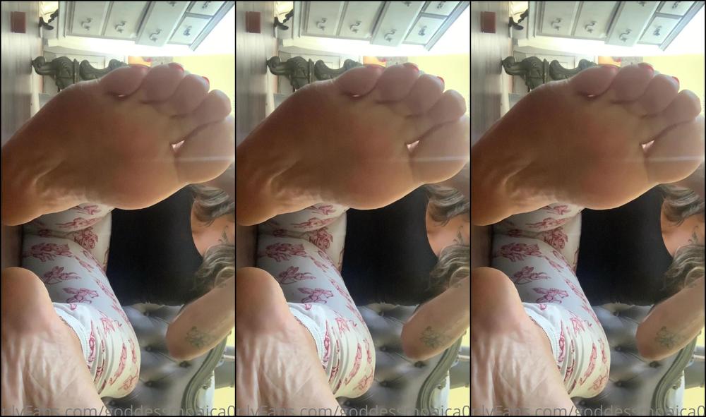 Goddessmonica W Cum Busy A Sticky Nut Over My Meaty Soles Per Fan Request