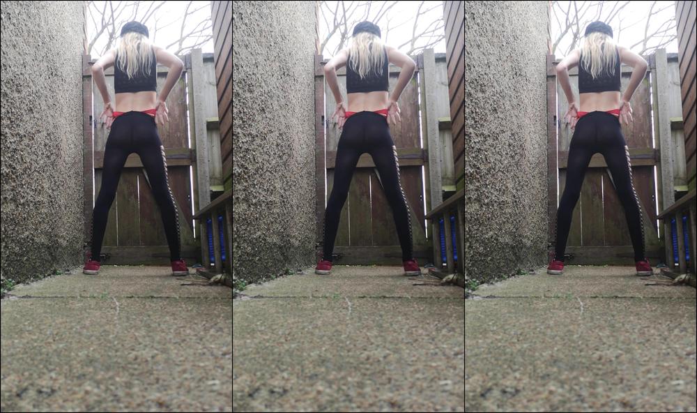 Omgmaryjayne Pussy Play Outside Against The Fence And Re