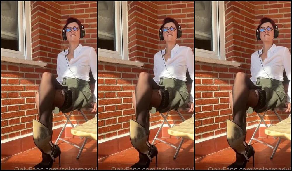 Solesmad Fetish Queen Aka Solesmadvip Onlyfans New Role Play Joi Vdeo Im Teleworking Im A Telephone Operator Im On My Terrace While