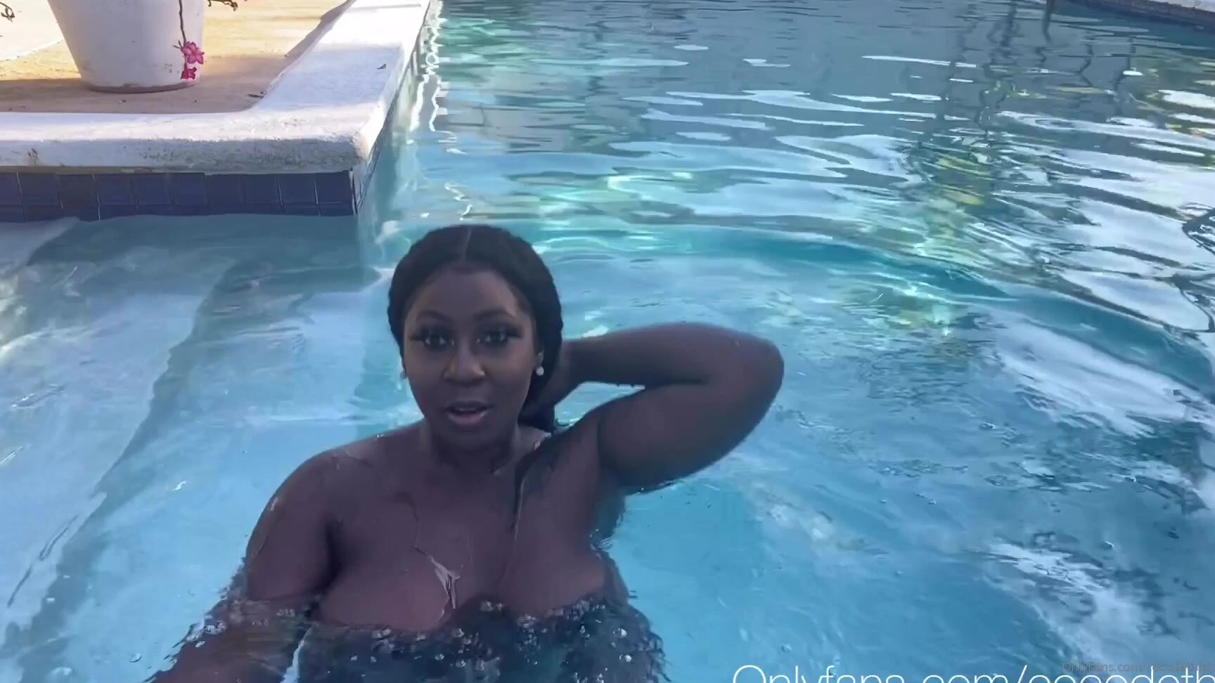 Cocodethick Ima Take It All Off For You Zaddy Skinny Dipping In The Pool Before My Nosey A