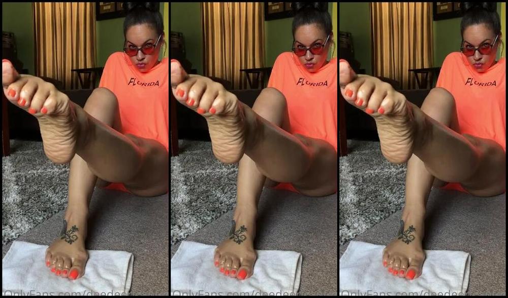 Deedeericanfeet Onlyfans Gm Oily Toes As Requested In Orange Toes