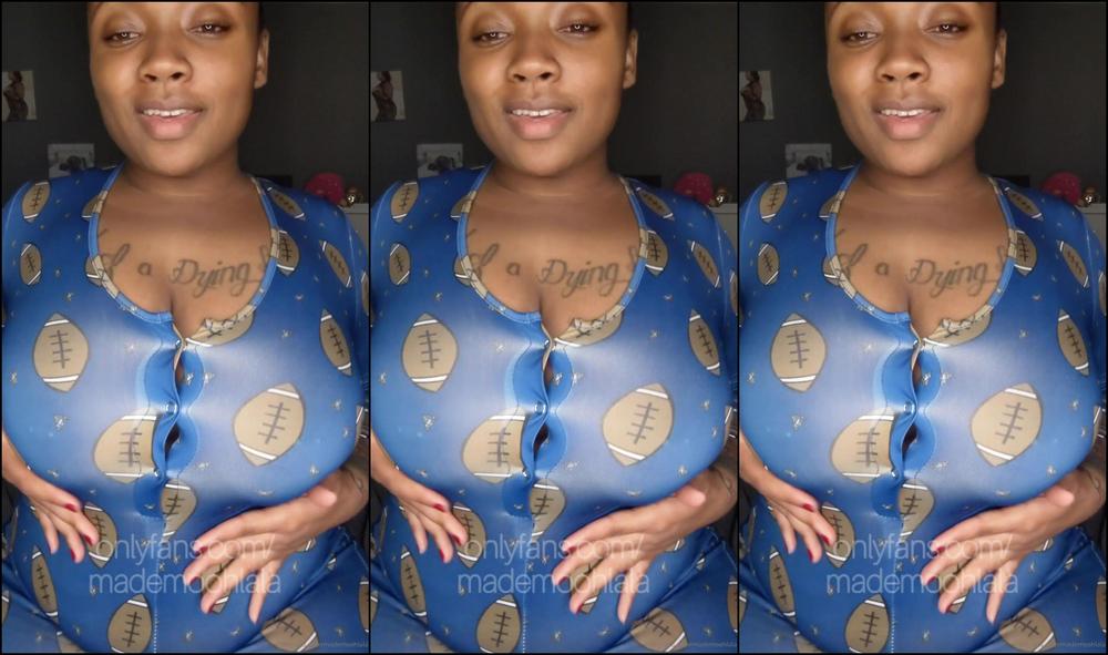 Mademoohlala Football Onesie Paired With These Football Looking Ass Titties Golong