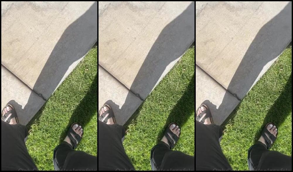 Skye Aka Solesofskye Onlyfans Walking My Dog In My Stinky Sandals When I Should Be Walking You