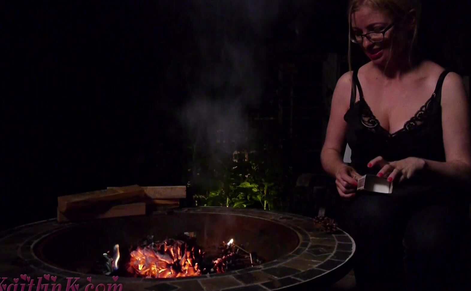 Kaitlink Lighting A Fire With Matches Pt