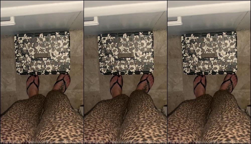 Goddessmonica W Morning Routine Cont In My Black Flip Flops