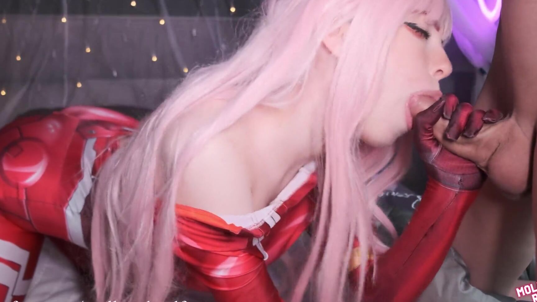 MollyRedWolf Zero two Fucks like a Whore. Double Penetration PornHubPremium