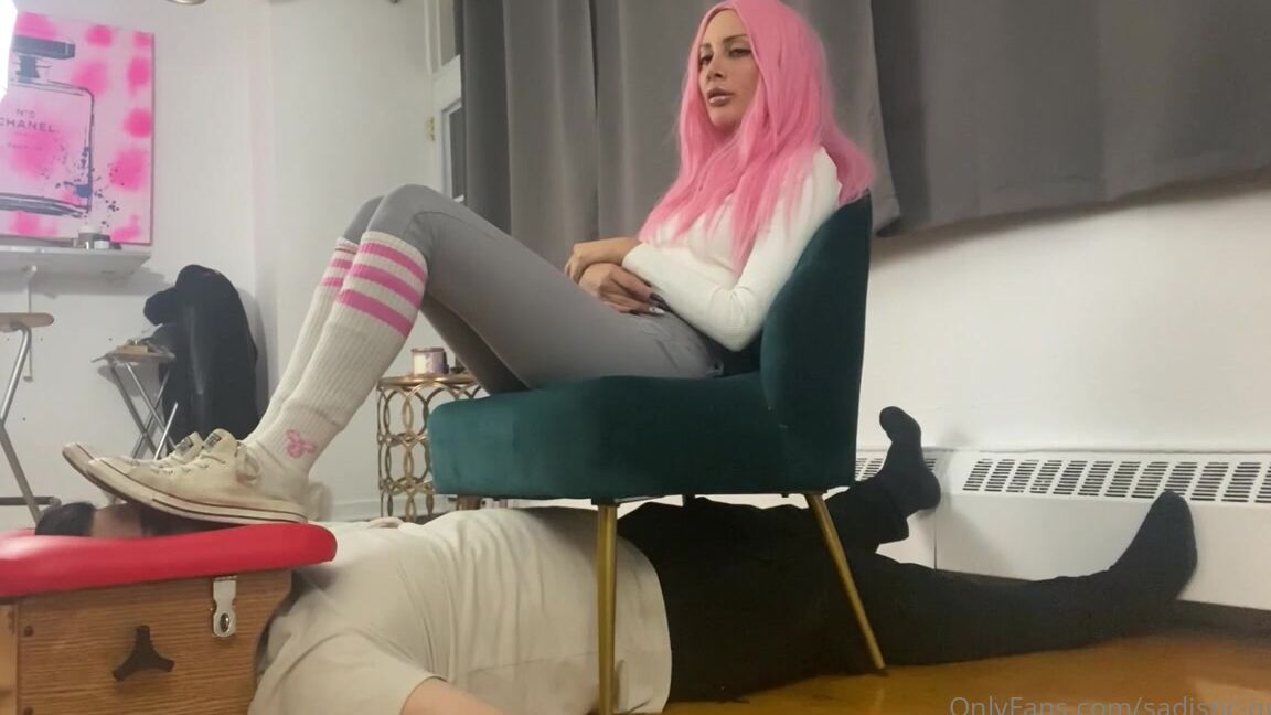 Sadistic Queen Converse Sneakers And Long White Sweaty Socks Sniffed Hd P