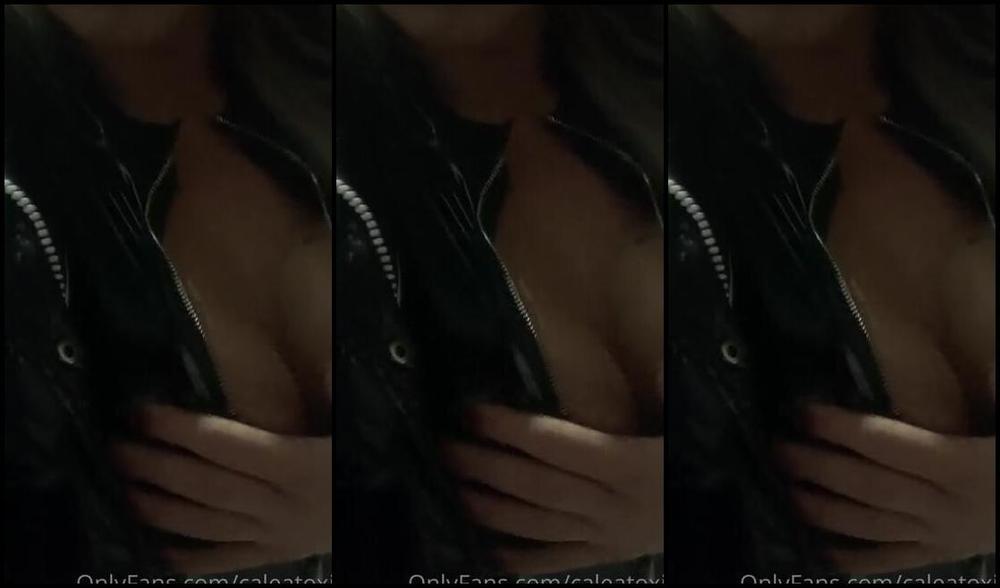 Calea Toxic Nicknamed Caleatoxic Onlyfans Down Jacket And Vinyl Catsuit That Feels Good Have A Great Weekend