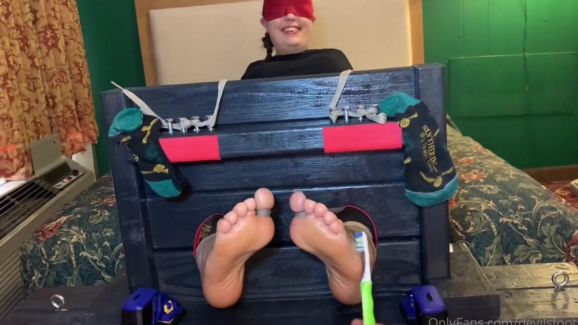 Devilsfootstool Onlyfans Megan Renee Tickled In Stocks 3