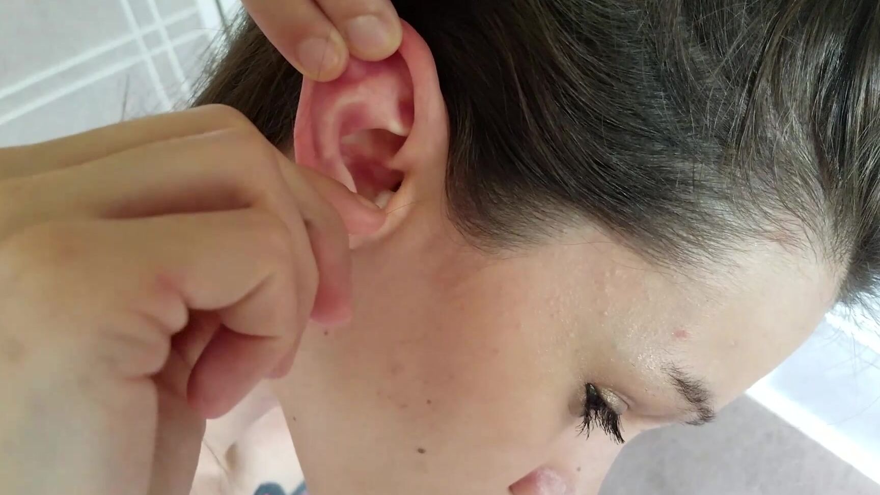 "Katy Faery" brunette, ear fetish, freckles, pov, tattoos Ear Digging POV CUSTOM manyvids