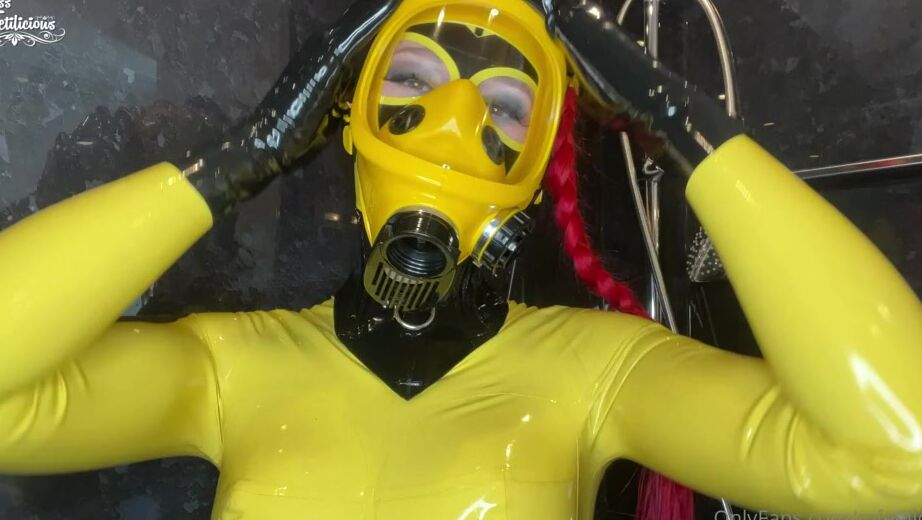 Mfetilicious Yellow And Black Latex With Gas Mask I Made This Clip For You After O