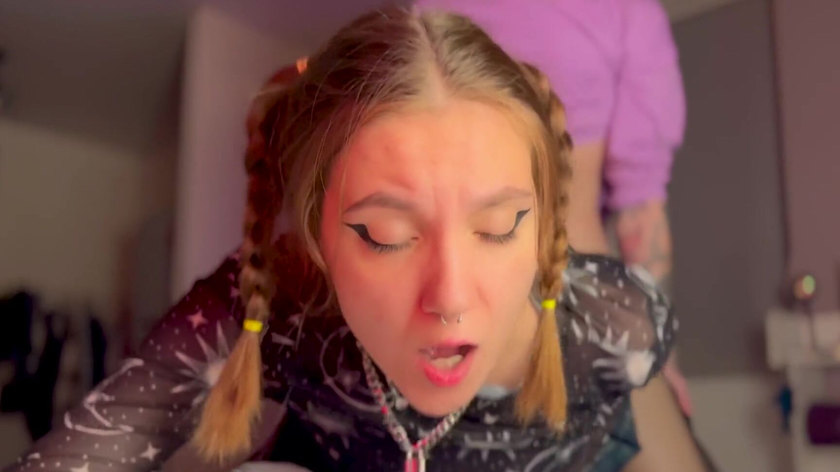 satanicabstract hot chick with different eyes fucked me and i cum on her tits pov 4k Pornhub