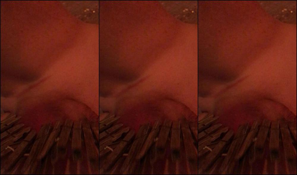 Lady Dark Angel Homemade Peg Zipper Attached And Ripped Off My Slaves Cock So Painful