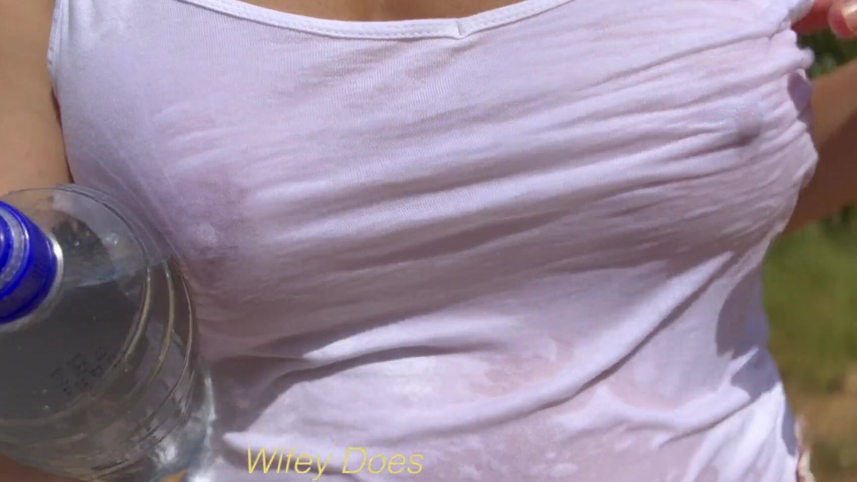 wifeydoes milf hiking with a wet white shirt and no panties Pornhub