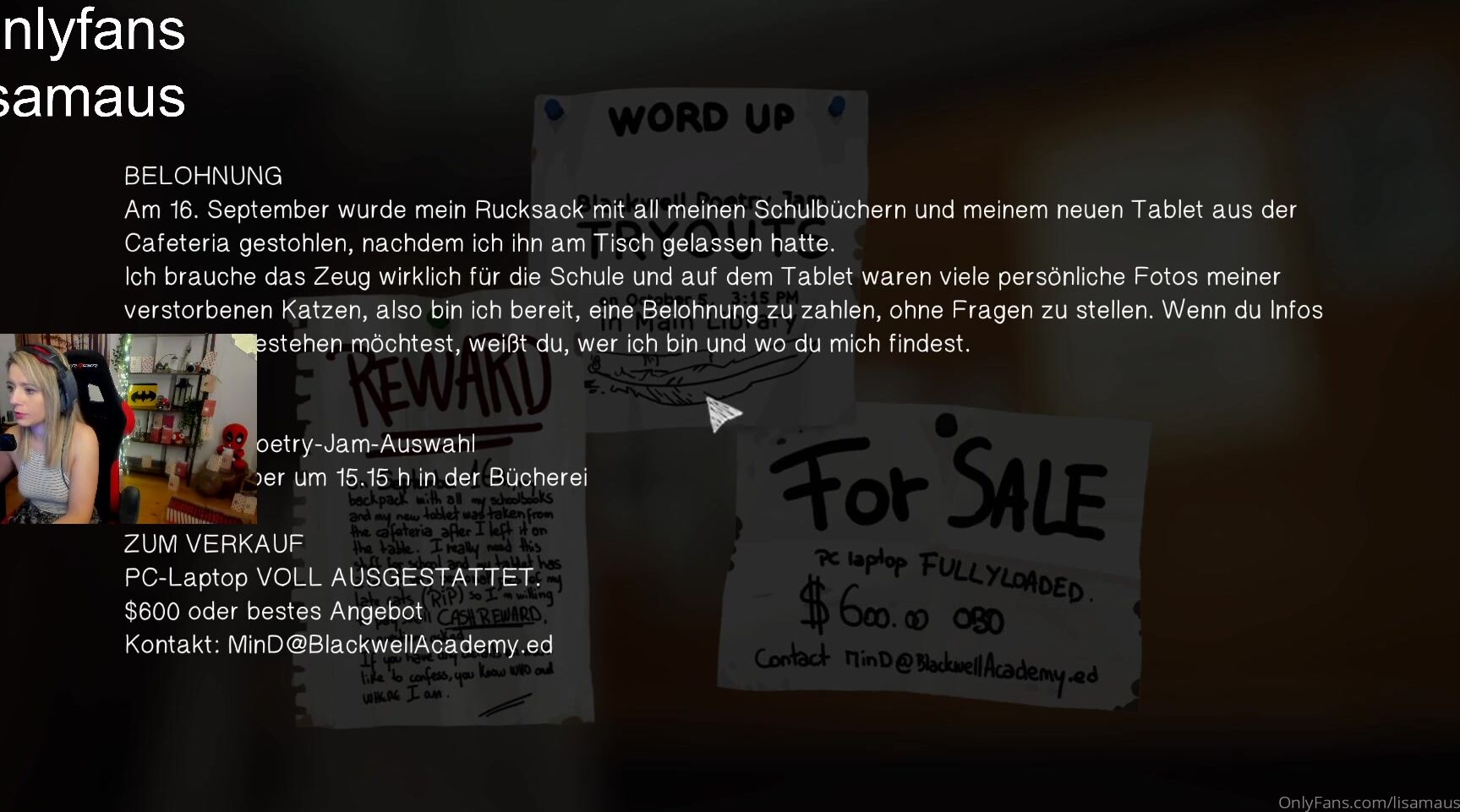 Lisamaus Life Is Strange Teil Achtung Wenn Ich Das Zweite Mal Im Spiel Auf Der Toilette Bin W